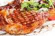 Gourmet grilled steak on a plate Gourmet grilled steak on a plate