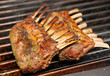 Rack of lamb on grill Rack of lamb on grill