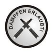 Vektor: Dampfen erlaubt! Dampfen erlaubt!
