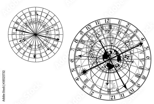 Vektor: vector astronomical clock vector astronomical clock