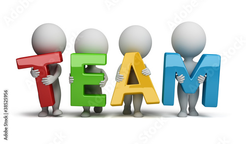 Ilustração: 3d small people - team 3d small people - team