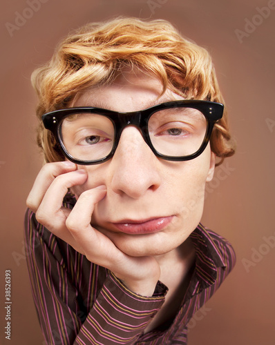 Foto: Sad nerdy guy Sad nerdy guy
