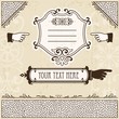 Vintage design elements and page decoration.