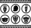 hellenic buttons. stencil. third variant
