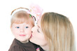 Happy mum with the babe