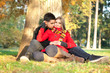 Attractive couple in the park