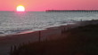 Sunset at beach pier