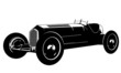 vintage race car silhouette