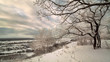 Beautiful snow winter landscape, Russia