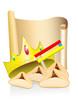 purim cakes and crown with place for text