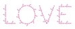 Love words in the love word. Vector illustration.