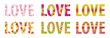 Collection of love words. Vector illustration