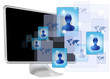computer with social media computer with social media