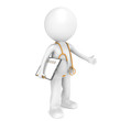 The Specialist. 3D little human character The Doctor