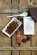 Foto: White and brown sugar, chocolate, cinnamon and anise White and brown sugar, chocolate, cinnamon and anise