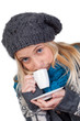 beautiful woman having cup of coffee