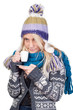beautiful woman having cup of coffee