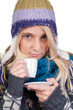 beautiful woman having cup of coffee