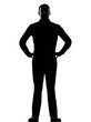 Photo: one business man standing hands on hips silhouette one business man standing hands on hips silhouette