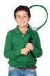 Adorable child with a tennis racket