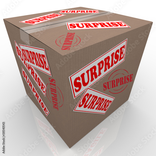 Illustration: Surprise Box Shipped Cardboard Package Surprise Box Shipped Cardboard Package