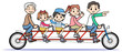 Tandem bicycle - family