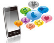 Social media on Smartphone