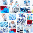 Scientific background collage.