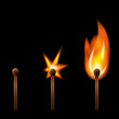 Burning matches