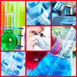 Scientific background collage.