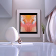 Woman enjoying art at home