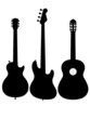 guitar electro acoustic silhouette outline