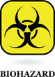 Biohazard icon sign isolated on white