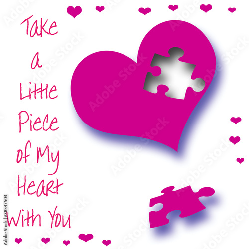 Illustration: Love pink heart Love pink heart