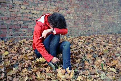 Photo: Depressed teenager Depressed teenager