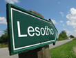Lesotho signpost along a rural road Lesotho signpost along a rural road