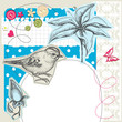 Scrapbook elements with space for text