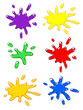 Paintball color splash set.