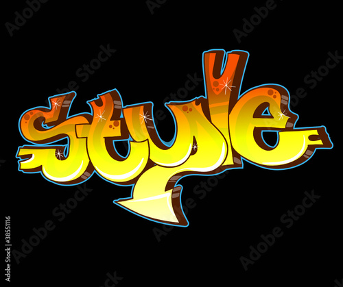 Vector: Graffiti urban art vector. Style Graffiti urban art vector. Style