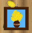 frame and yellow flowers frame and yellow flowers