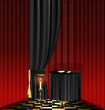black table in the red room black table in the red room