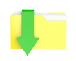 3d folder icon with arrow