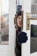 Theif breaking-in burglary security