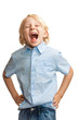 Cute boy screaming