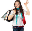 Happy woman shopping Happy woman shopping