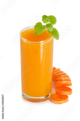 Photo: Glass with carrot juice Glass with carrot juice