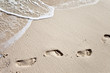 Trace on the sand
