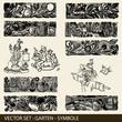 Vector Set: Garten, Gartensymbole