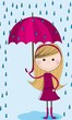 cute girl with umbrella