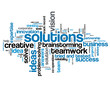 "SOLUTIONS" Tag Cloud (business ideas smart creativity vision)